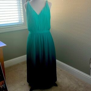 Banana Republic size 8, ombre green dress